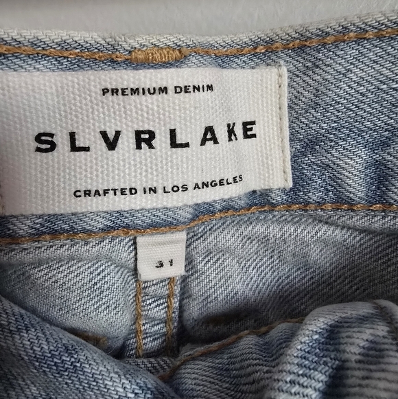 SLVRLAKE New Virginia Slim Love Song Light Wash High Rise Straight Jeans SZ 31 - Picture 8 of 11